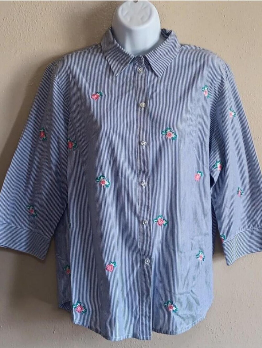 Fairy Cottagecore Whimsy Cottage Embroidered Rose Allison Daley Blue Size 12
